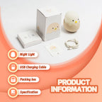 Duck Silicone Night Light – USB Rechargeable Touch Lamp with Timer & Dimming for Kids’ Bedroom