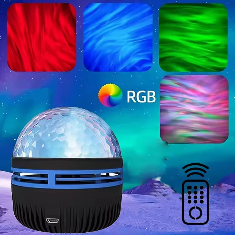 Star & Galaxy Projector – Ocean Wave Night Light with 7-Color Patterns for Bedroom & Room Decor
