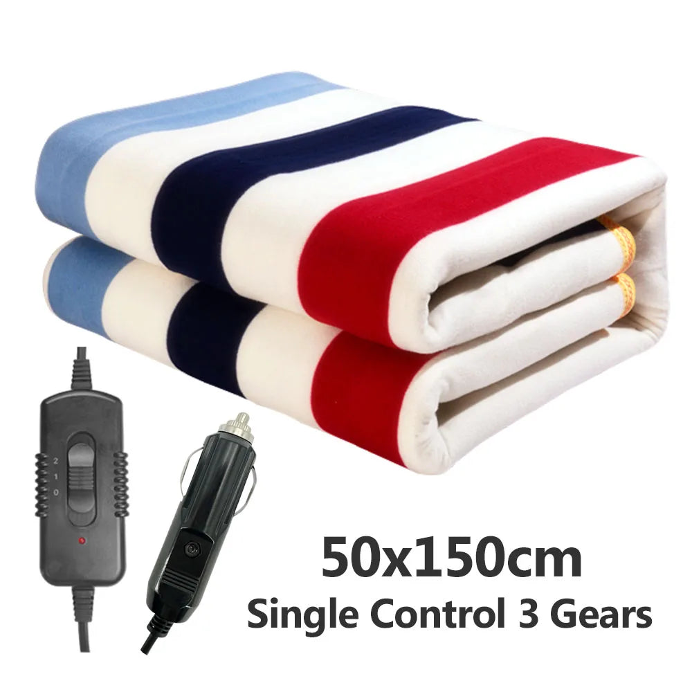 12V Heated Car Blanket – 9-Level Electric Travel Pad for Camping & Outdoor Use (Multiple Sizes)