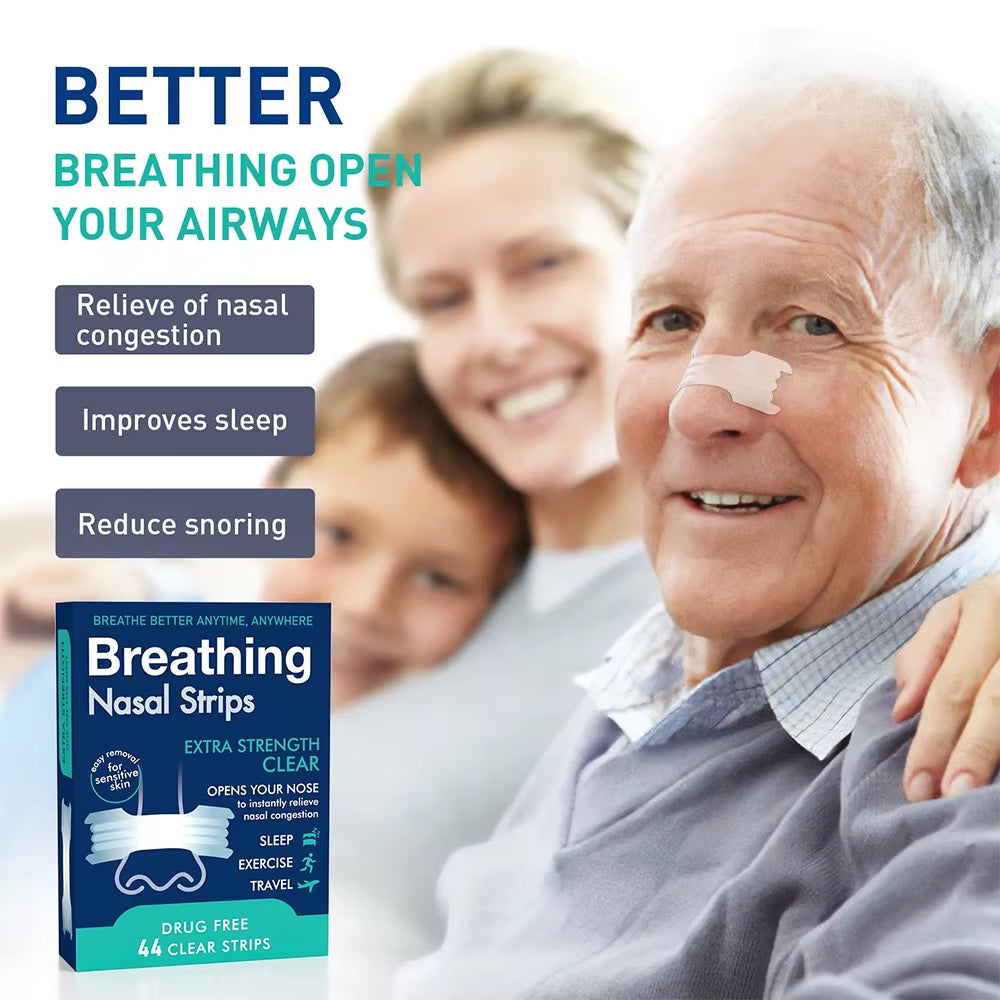 Breath Nasal Strips for Sleep – Strong Anti-Snoring Nose Strips with Lavender Aroma & Air Intake Support