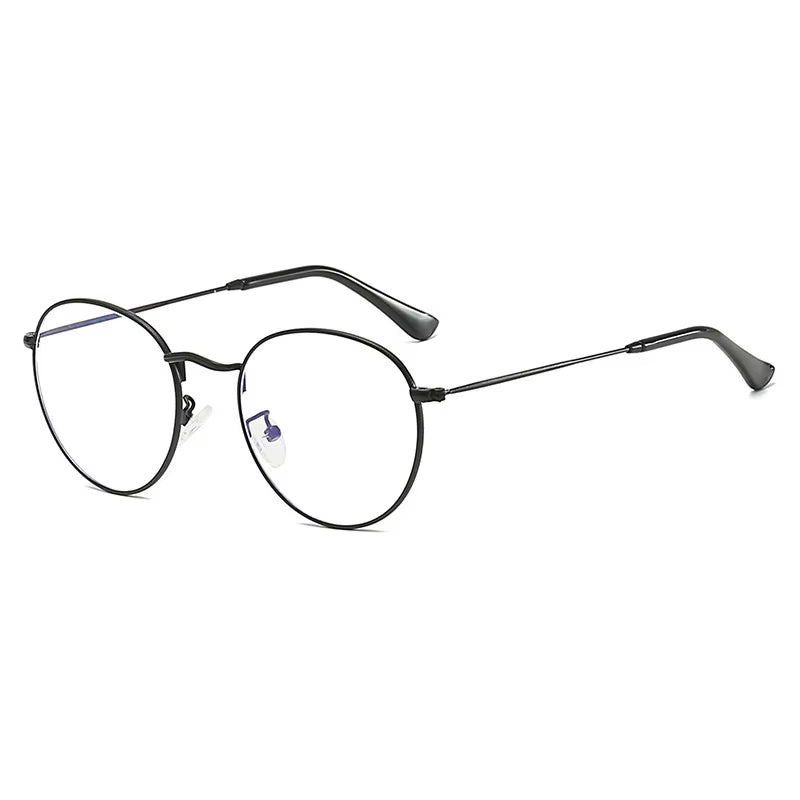 SHAUNA Classic Round Blue Light Blocking Glasses – Designer Metal Frame | Stylish Computer Eyewear