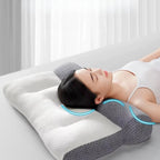 Orthopedic Cervical Pillow – Zoned Reverse Traction Design with Soy Fiber Core for Sleep Aid & Neck Support