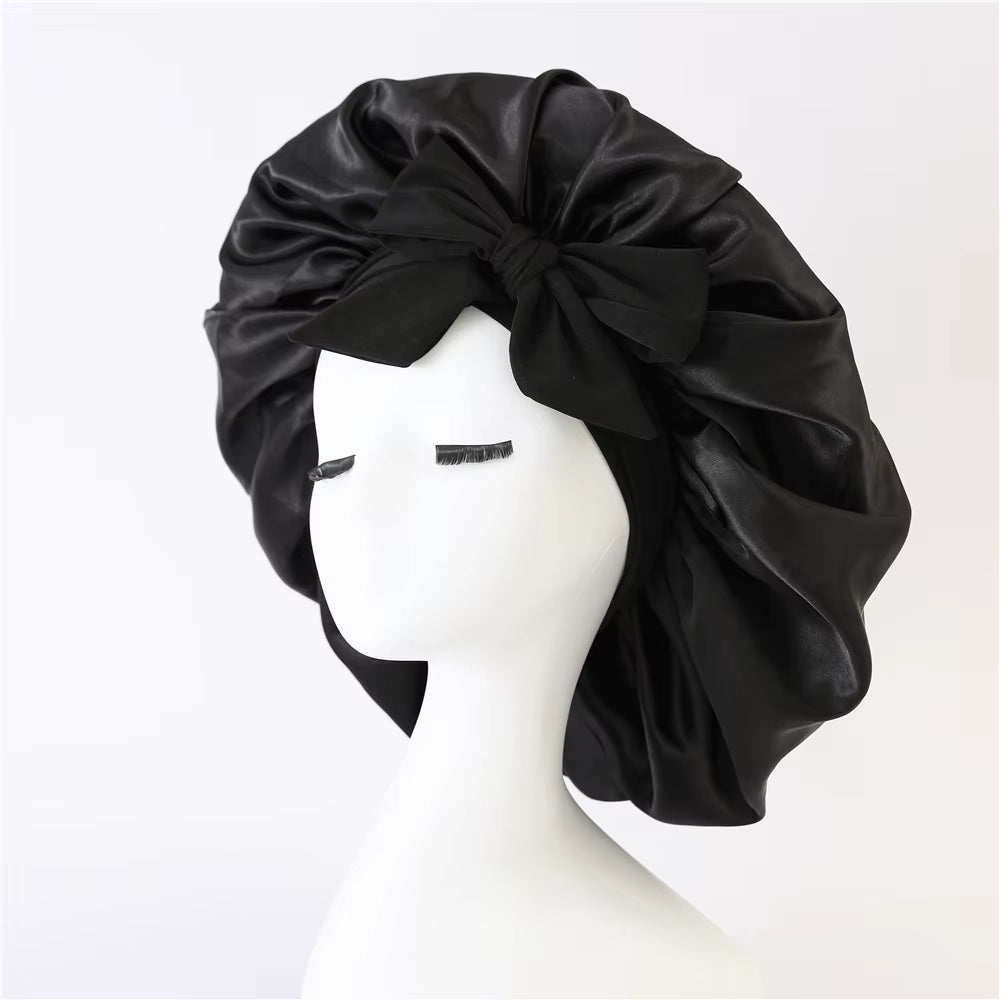 Silky Night Sleeping Hat – Satin Hair Bonnet for Shower, Bedtime & Daily Use