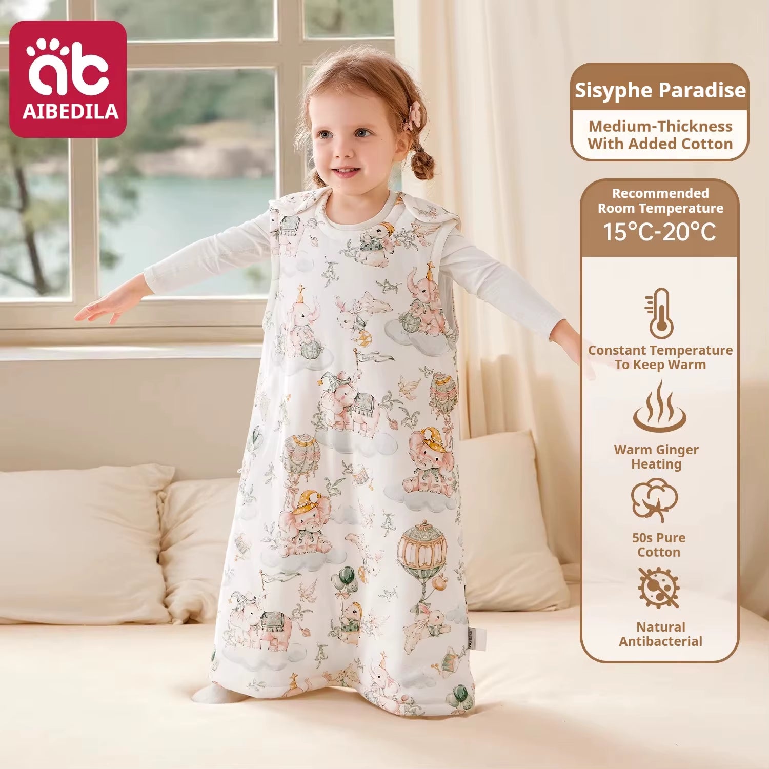 Kids Wearable Sleep Sack – Soft Cotton Blanket for Babies, Toddlers & Children (0–15T)