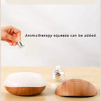7-Color Flame Aroma Diffuser – Ultrasonic Wood Grain Humidifier & Mist Maker for Essential Oils