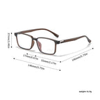 Classic TR90 Blue Light Blocking Glasses – Square Frame | Anti-Glare Eyewear for Men & Women | Office & Computer Use