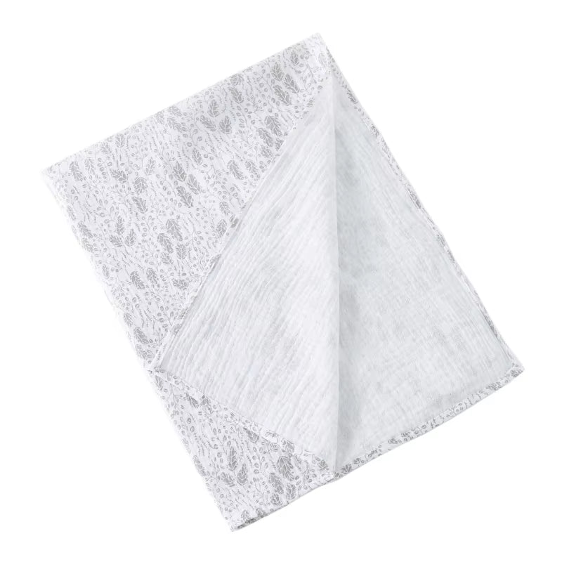 Baby Swaddle Blanket – 100% Cotton Muslin with Floral Print for Newborns & Infant Care