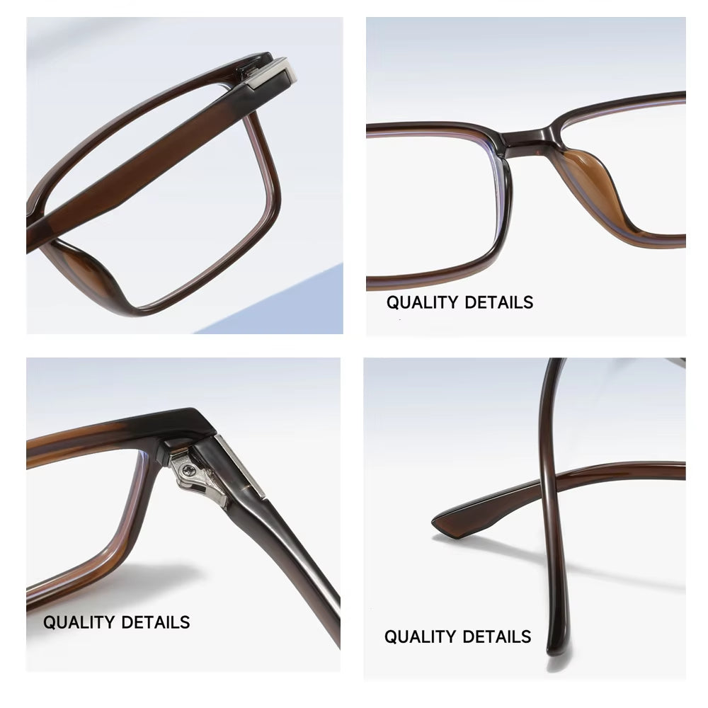 Classic TR90 Blue Light Blocking Glasses – Square Frame | Anti-Glare Eyewear for Men & Women | Office & Computer Use