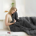 Weighted Blanket 8kg – Soft Stress Relief Blanket for Relaxation, Anxiety & Deep Sleep – Grey