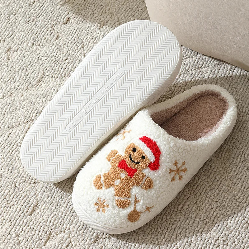 Christmas Slippers – Cute Gingerbread Design for Women & Men