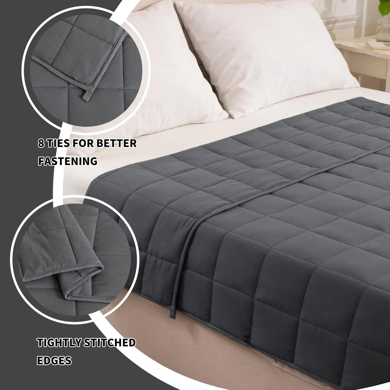 Weighted Blanket for Adults 4–8kg – Heavy Blanket for Deep Sleep, Relaxation & Stress Relief