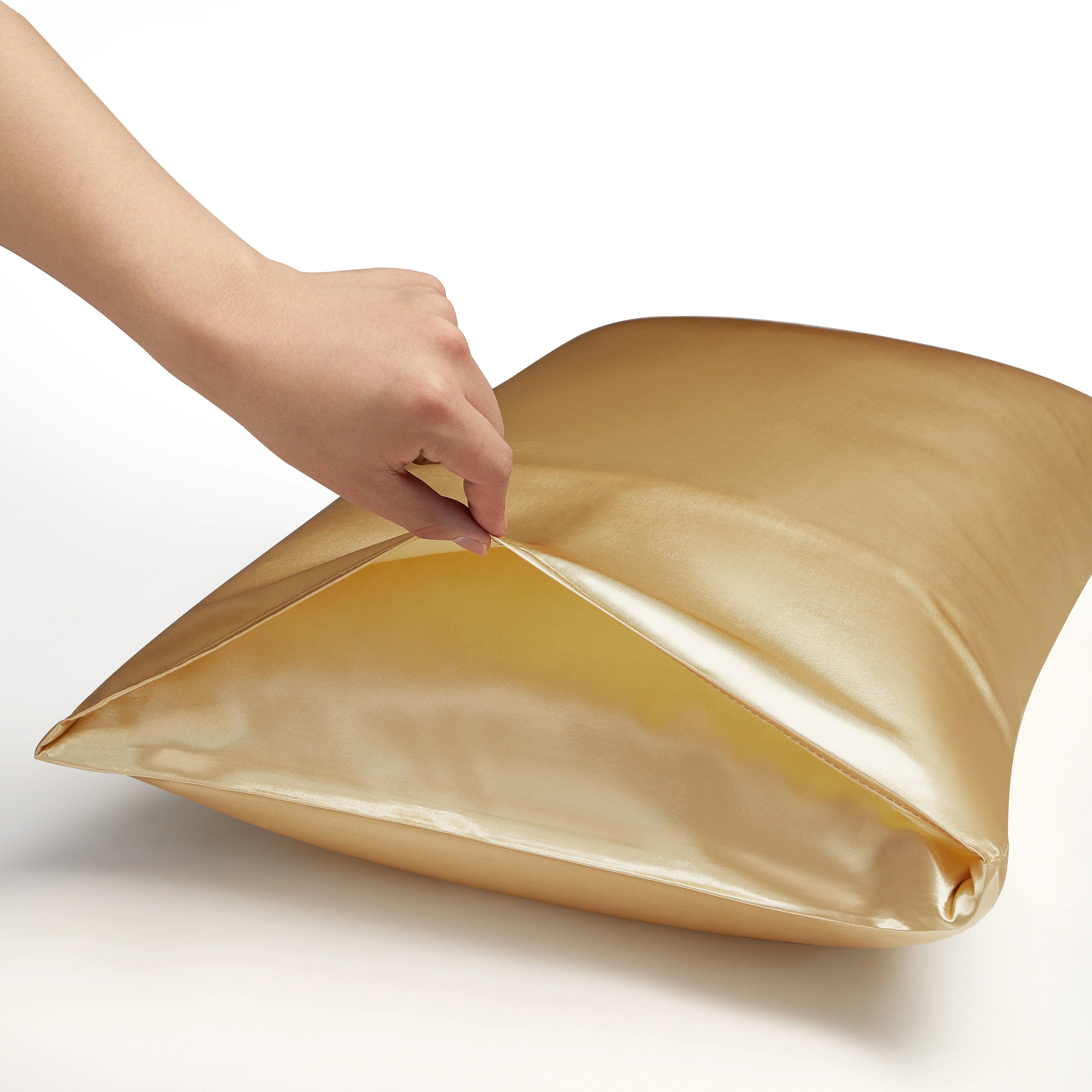 Luxury Silk-Feel Pillow Cover – Smooth Satin Finish for Hair Care, Bedroom Decor &amp; Cozy Sleep