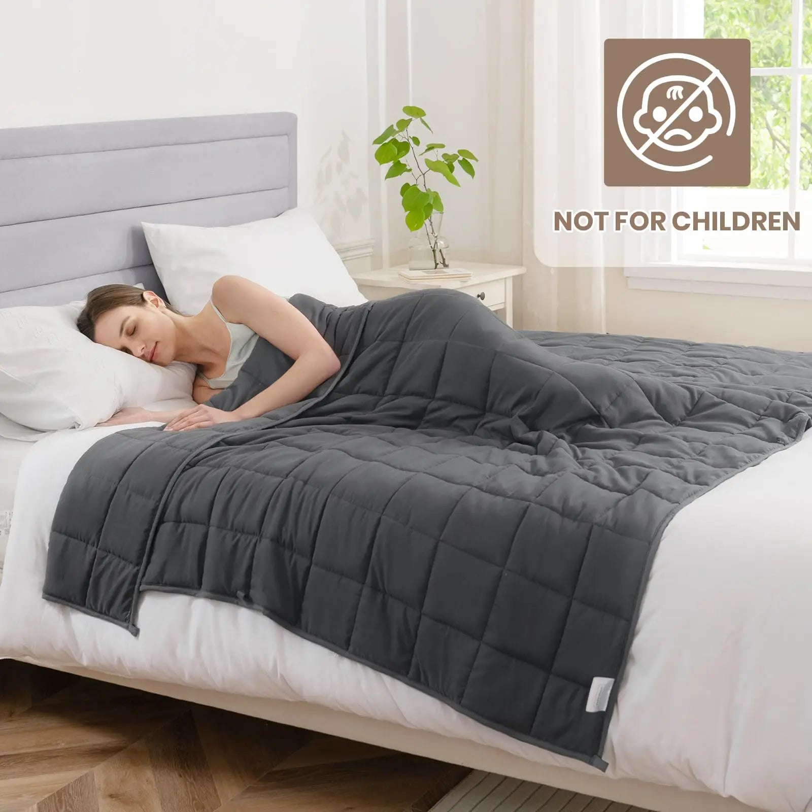 Weighted Blanket for Adults 4–8kg – Heavy Blanket for Deep Sleep, Relaxation & Stress Relief