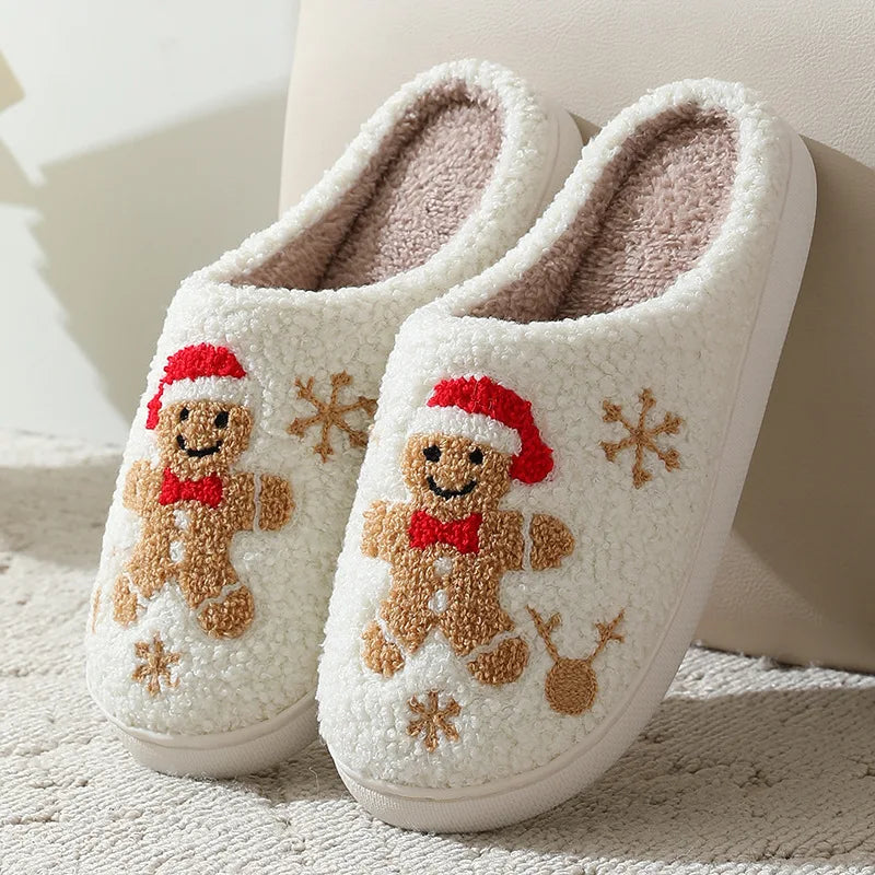 Christmas Slippers – Cute Gingerbread Design for Women & Men