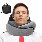 Snail-Style Memory Foam Travel Pillow – U-Shaped Neck Support for Airplane, Car & Office Naps