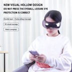 Heated Eye Mask Device – Hot Compress Glasses with Air Pressure, Vibration & Relaxing Music Therapy