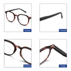 Retro Round Blue Light Blocking Glasses – Unisex Computer Eyewear | Anti-Glare | Model 420007