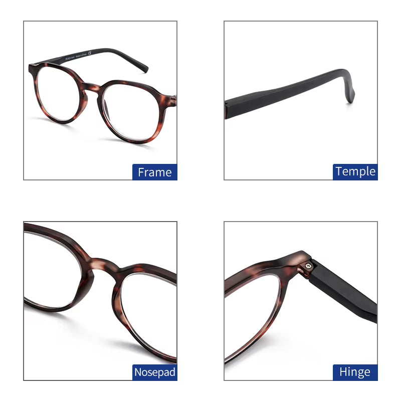 Retro Round Blue Light Blocking Glasses – Unisex Computer Eyewear | Anti-Glare | Model 420007