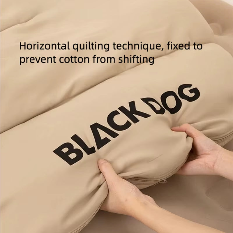 Blackdog Premium Outdoor Sleeping Bag – Hooded Eggshell Blanket for All-Season Camping & Travel