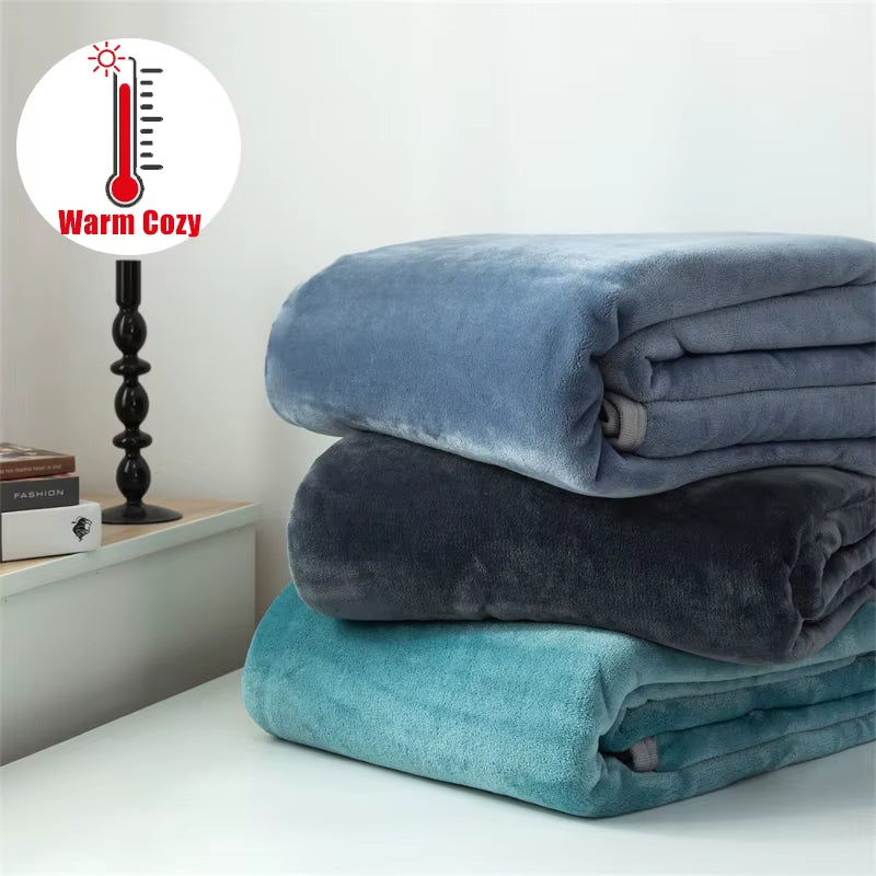 Luxury Weighted Blanket – Solid Color Coral Fleece (360 GSM) with Secure Piping for Cozy Warmth