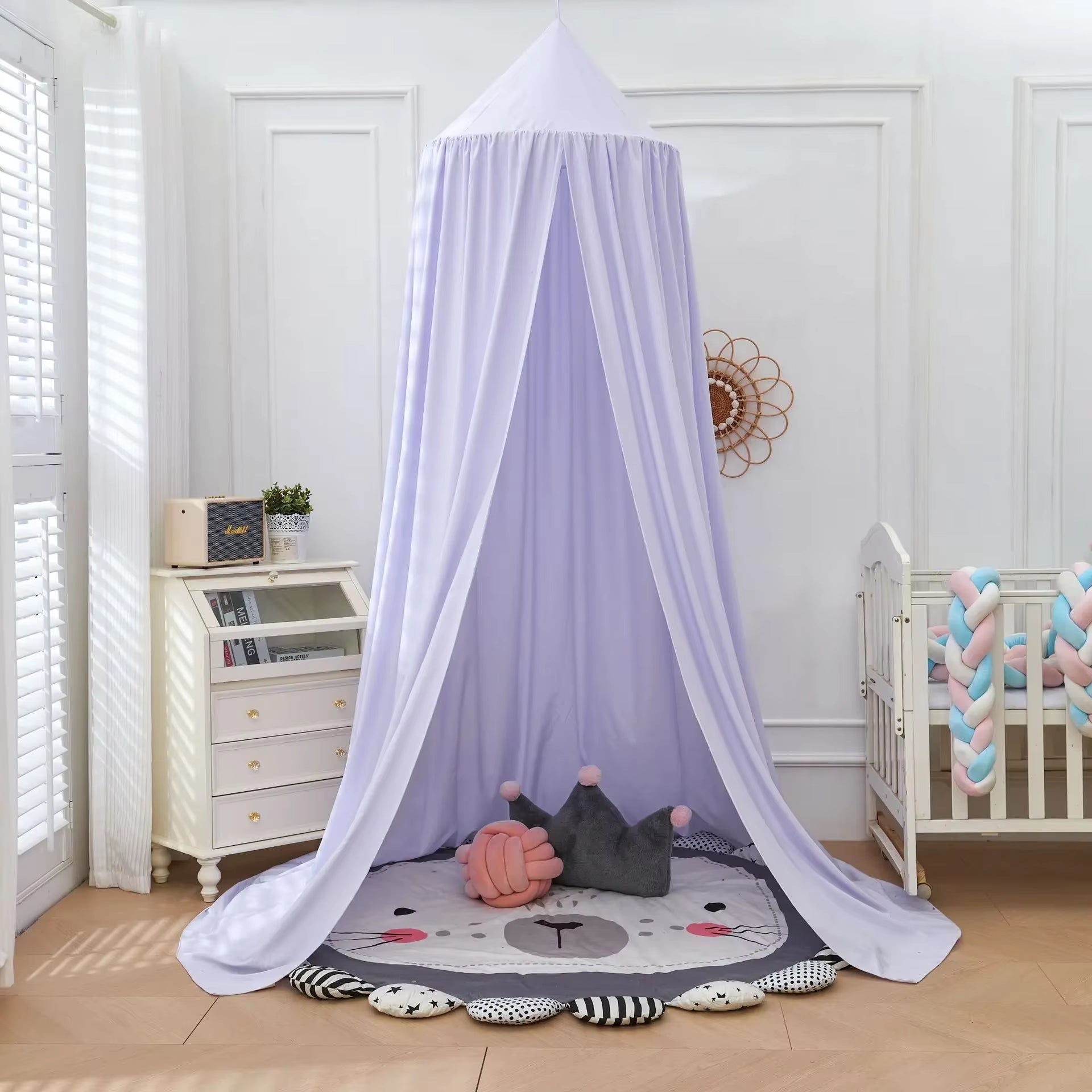 Princess Hanging Bed Canopy – Kids Mosquito Net for Crib, Play Corner & Room Decor