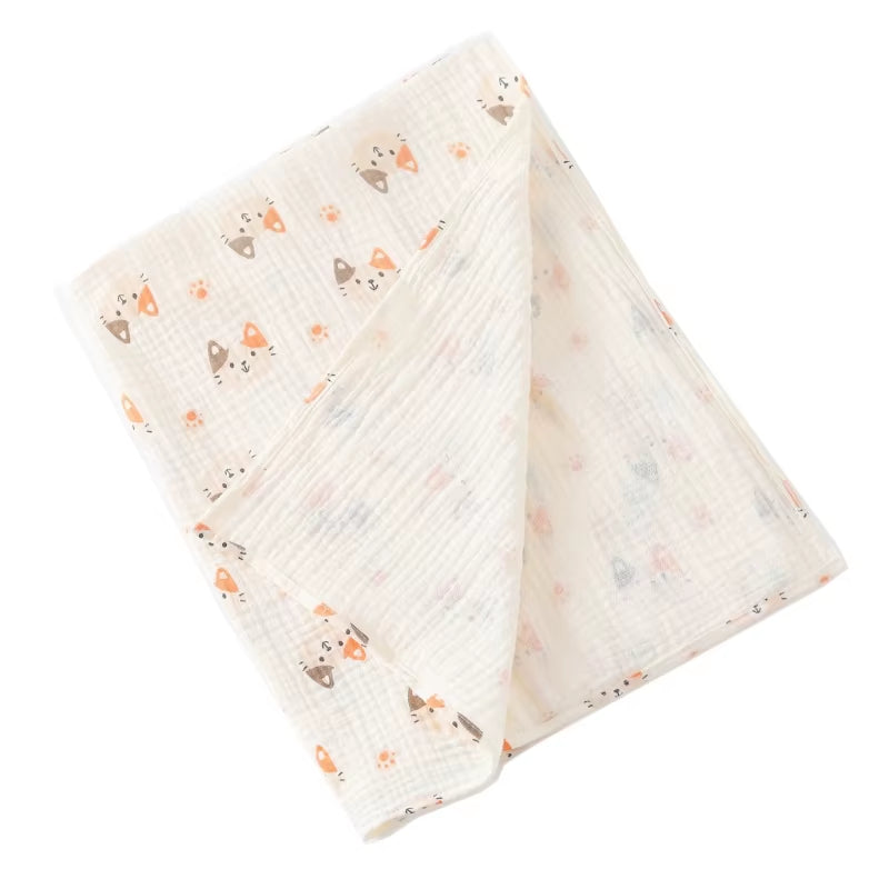 Baby Swaddle Blanket – 100% Cotton Muslin with Floral Print for Newborns & Infant Care