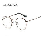 SHAUNA Classic Round Blue Light Blocking Glasses – Designer Metal Frame | Stylish Computer Eyewear