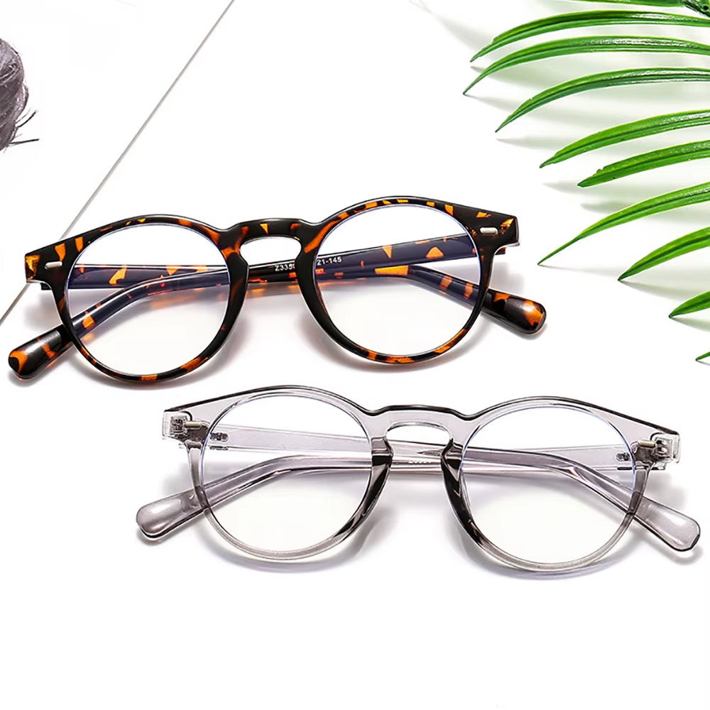 Small Square Blue Light Glasses – Leopard Frame | UV400 Gaming & Computer Eyewear for Men & Women
