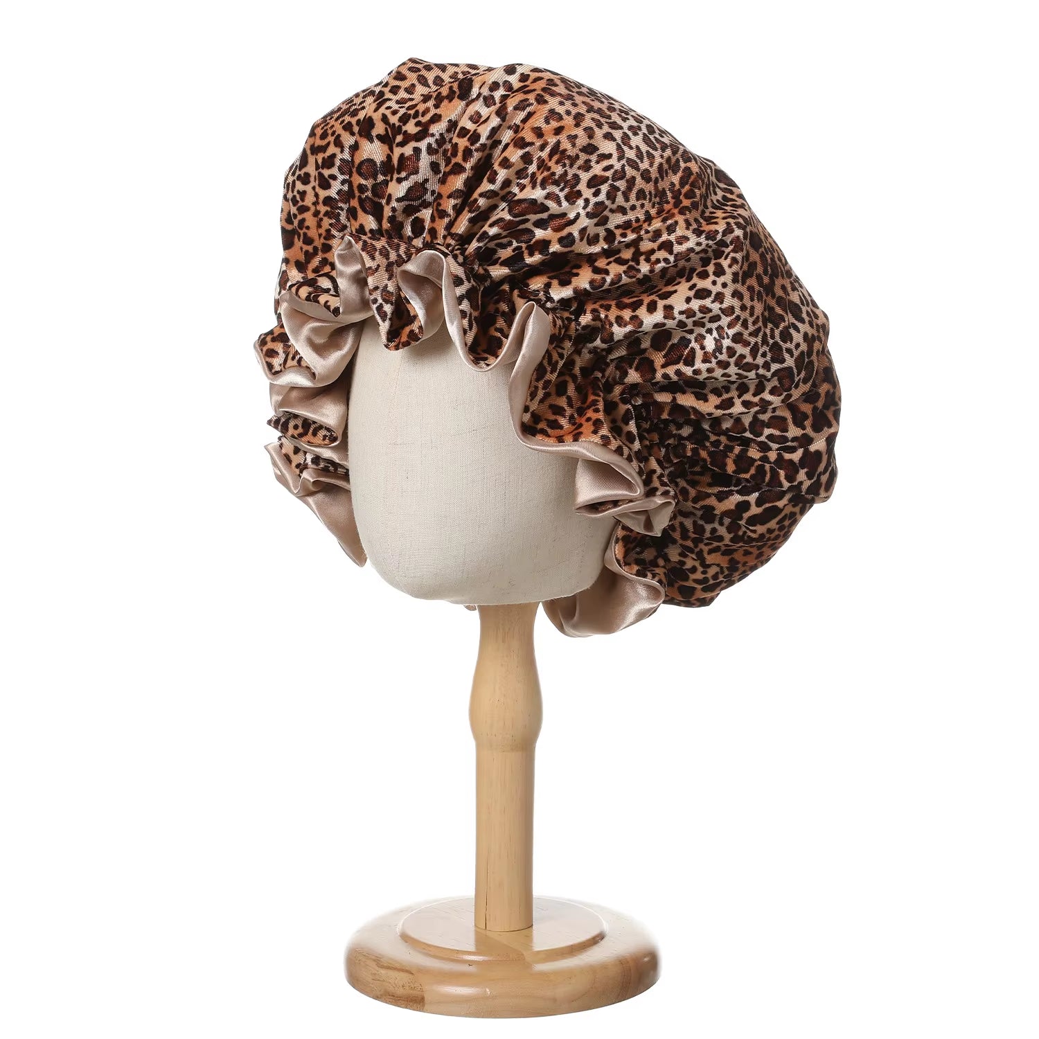 Thickened Silk Hair Wrap – Warm Stretchy Satin Bonnet for Sleeping, Winter & Protective Styles