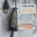 USB Heated Flannel Throw Blanket – Soft, Machine Washable Winter Warmer for Travel, Couch & Bed