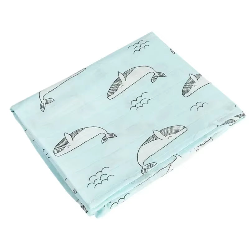100% Cotton Muslin Baby Swaddle – Soft Newborn Blanket for Bath, Stroller & Sleep