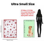 Red Snowflake Christmas Throw Blanket – Super Soft Flannel Fleece for Winter Holiday Comfort