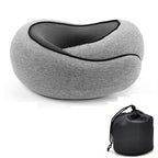 Snail-Style Memory Foam Travel Pillow – U-Shaped Neck Support for Airplane, Car & Office Naps