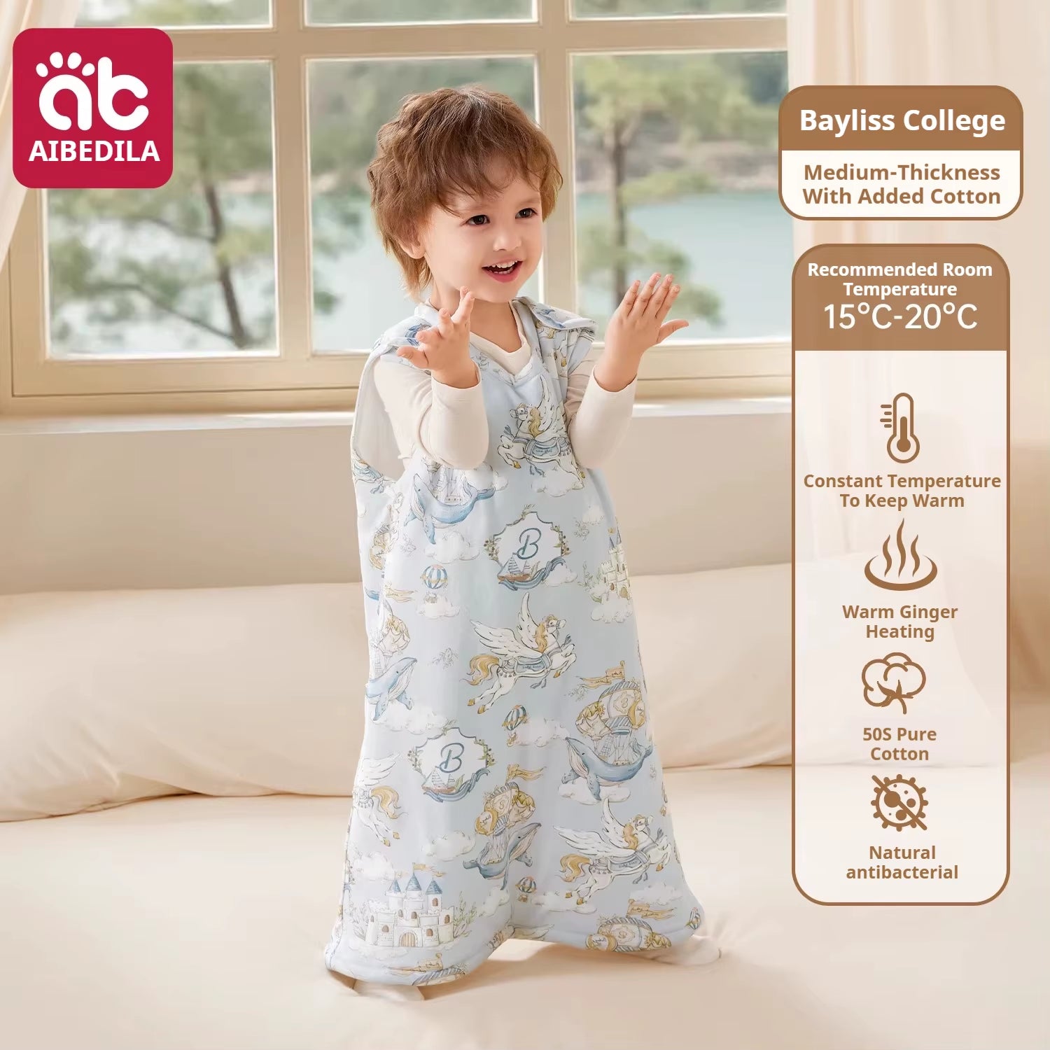 Kids Wearable Sleep Sack – Soft Cotton Blanket for Babies, Toddlers & Children (0–15T)