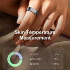 R09 Smart Ring – Temperatuur, Gezondheid & Slaapmonitor | Inclusief Oplaadcase | Unisex