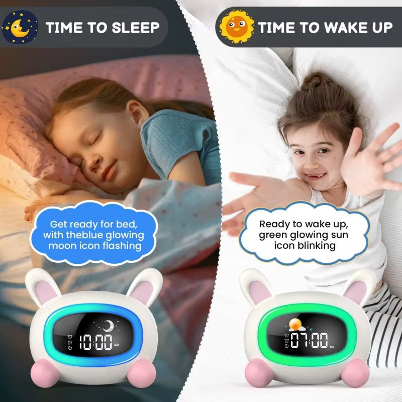 Children’s Sleep Training Alarm Clock – OK-to-Wake Light with Soothing Sounds & Wake-Up Timer