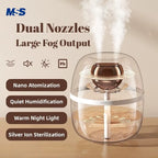 MSS 2-in-1 Air Purifier & Cool Mist Humidifier – Dual Nozzle with Night Light
