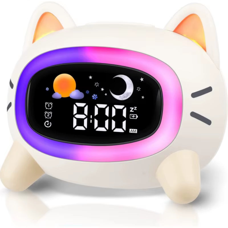 Children’s Sleep Training Alarm Clock – OK-to-Wake Light with Soothing Sounds & Wake-Up Timer