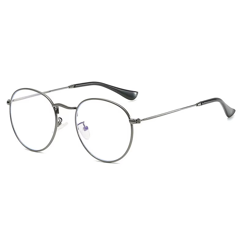 SHAUNA Classic Round Blue Light Blocking Glasses – Designer Metal Frame | Stylish Computer Eyewear