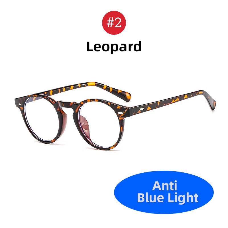 Small Square Blue Light Glasses – Leopard Frame | UV400 Gaming & Computer Eyewear for Men & Women