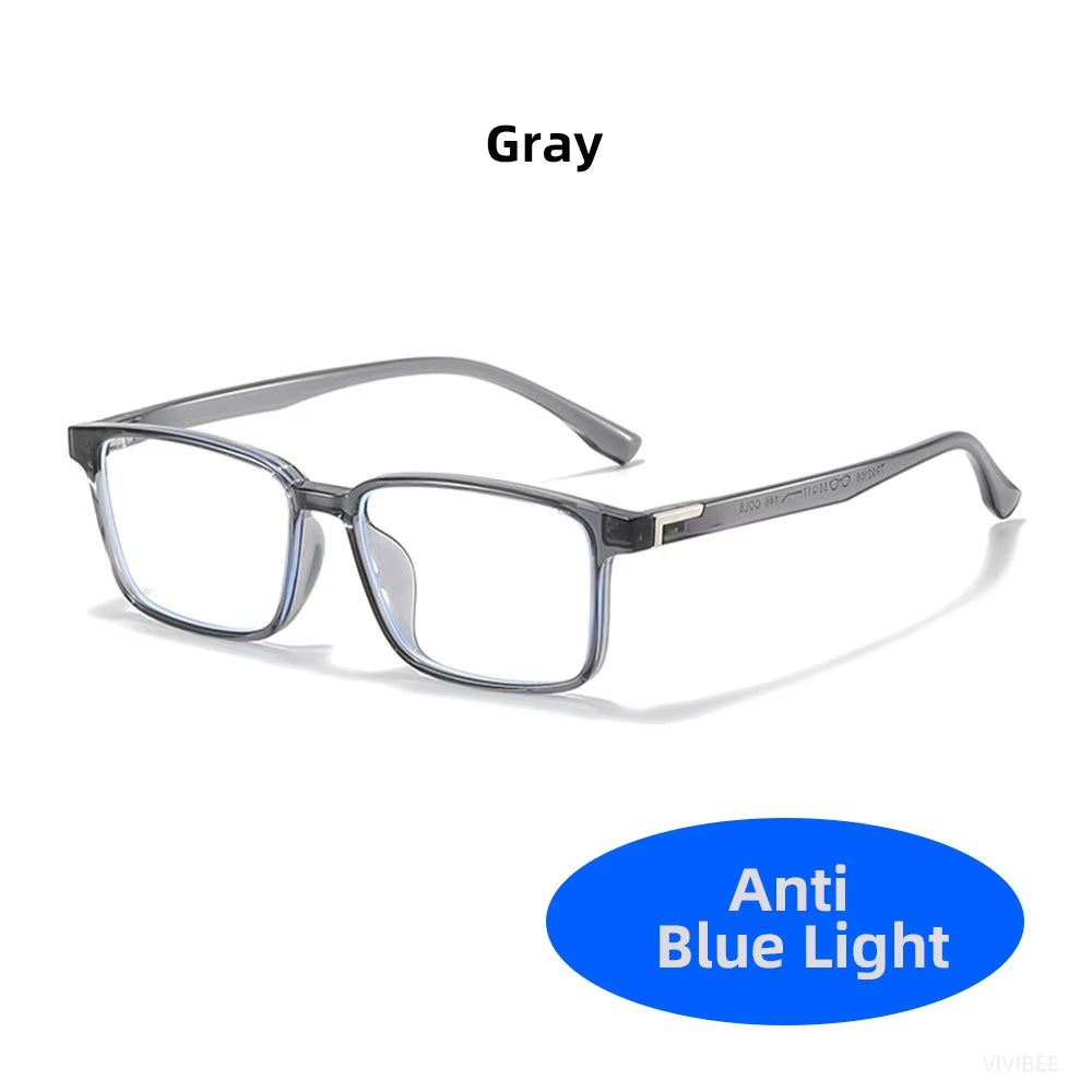 Classic TR90 Blue Light Blocking Glasses – Square Frame | Anti-Glare Eyewear for Men & Women | Office & Computer Use