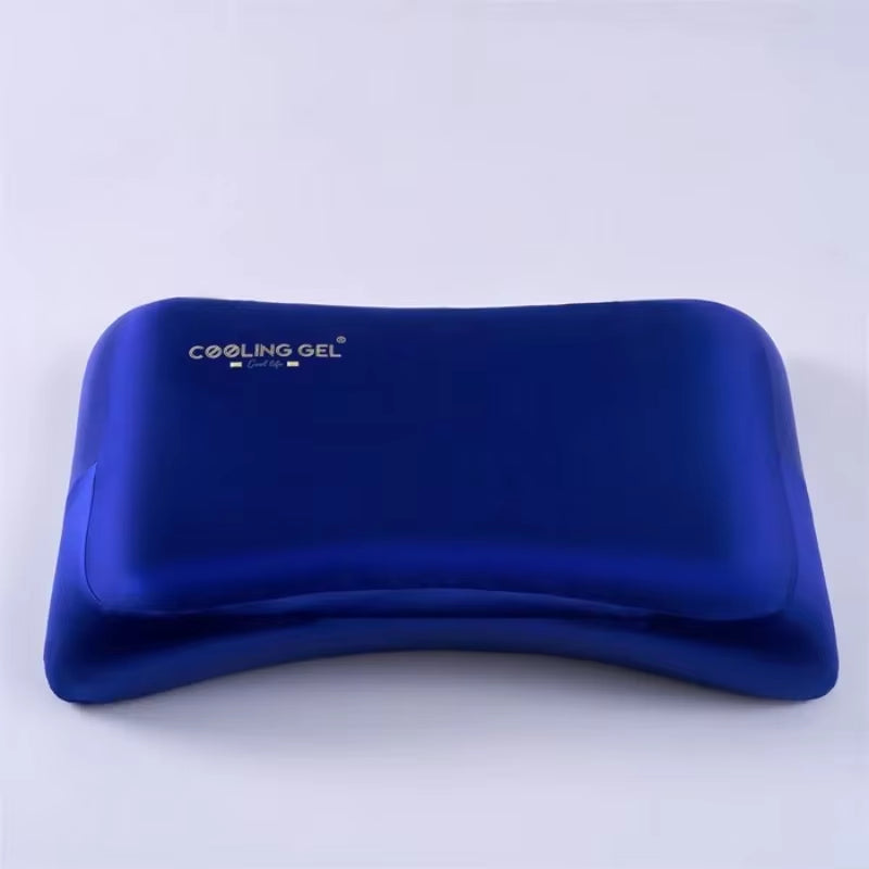 Luxury Gel Sleep Pillow – Ergonomic Neck Support with Mercerized Fabric & Independent Gel Cushioning