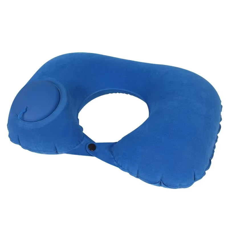 Inflatable U-Shaped Travel Pillow – Portable Neck & Head Support for Airplane, Train & Car