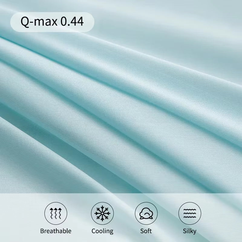 Ice Silk Cooling Blanket – Lightweight Summer Comforter in Pure Color for Twin/King Beds