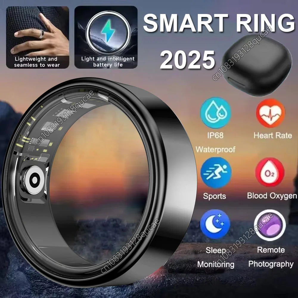 Smart Ring – Hartslag, Bloeddruk & Slaapmonitor, Bewegingssensor - IP68, Waterdicht
